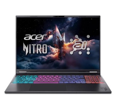ACER Laptop Nitro 16S AI / AMD Ryzen AI 9 365, 16.0", 2560 x 1600, 64 GB, 2 TB SSD, Windows 11 Home, crna